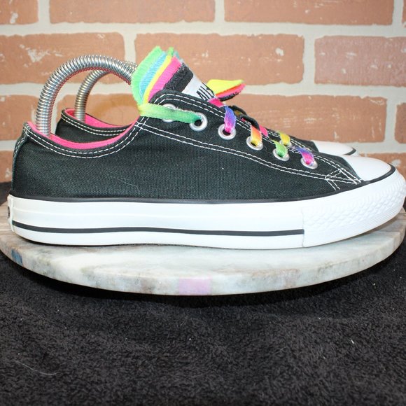 Converse Shoes - Converse Womens Chuck Taylor All Star Shoes Size 8 Canvas Multi Tongue Sneakers.